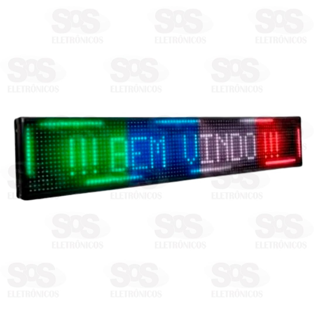 Painel de LED Colorido Letreiro Digital 130x20CM Luatek LK-G13020