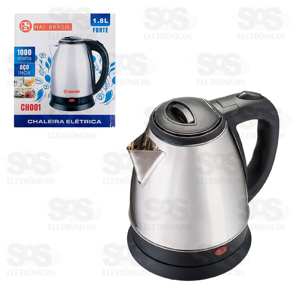 Chaleira Eltrica Inox 1.8 Litros 1000W Hai Brasil CH001
