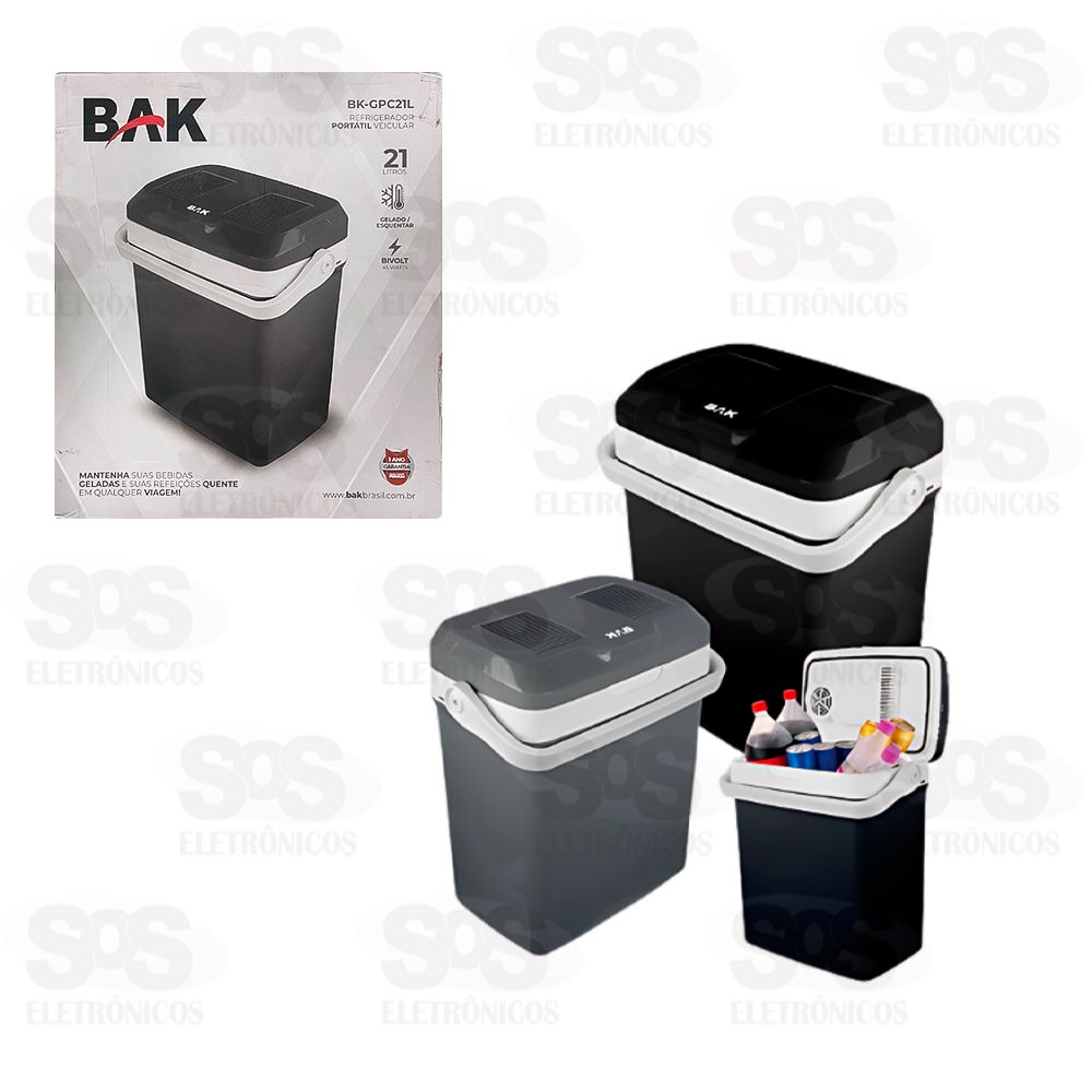 Refrigerador e Aquecedor Porttil 21 Litros Bivolt Bak BK-GPC21L