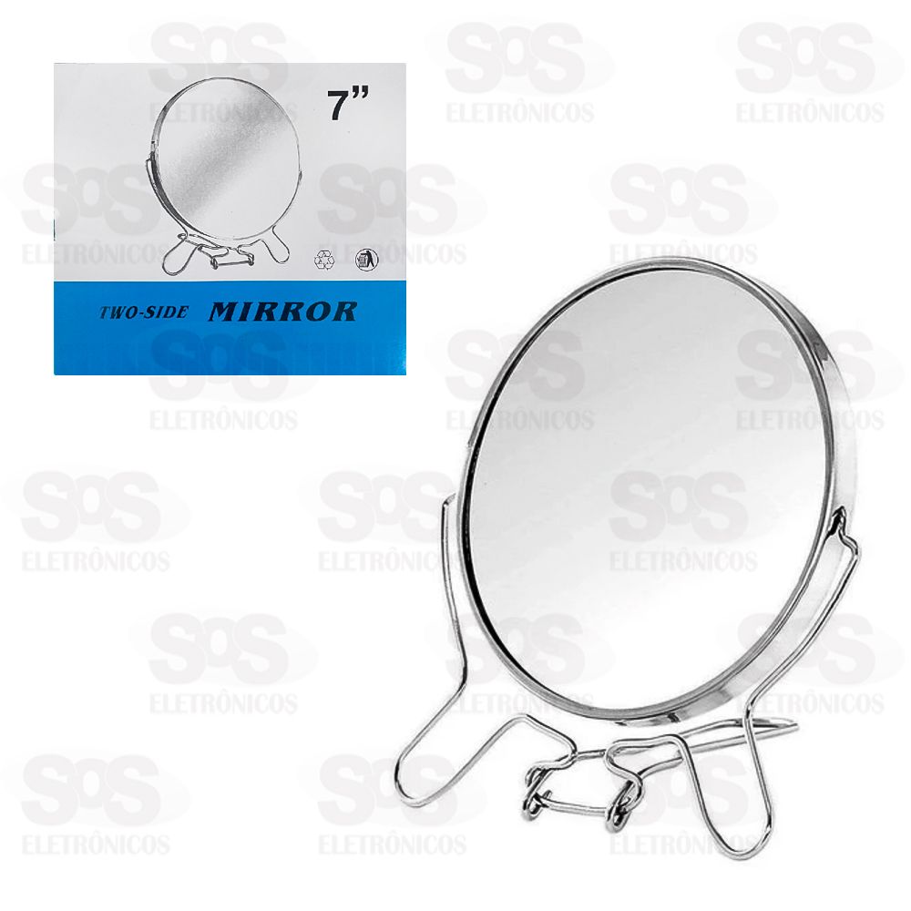 Espelho Dupla Face Com Zoom 7 Polegadas 16CM AIH1109