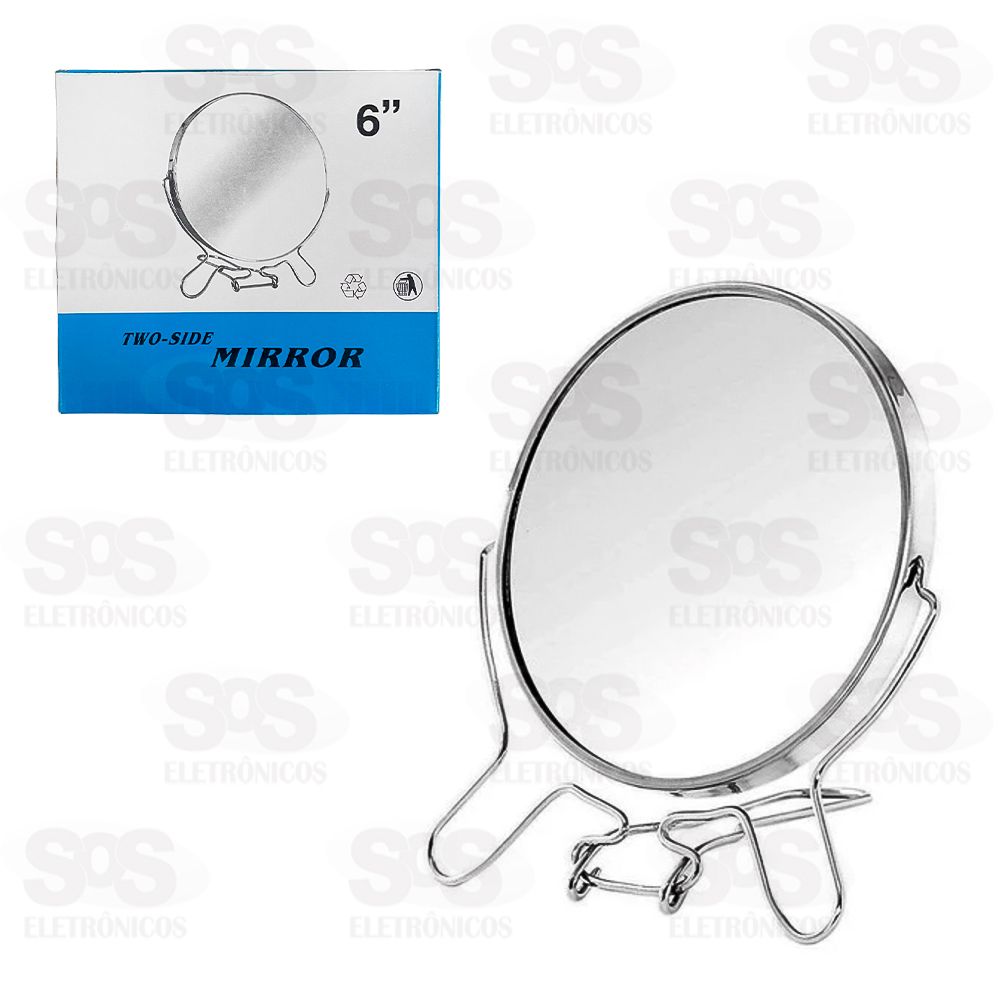 Espelho Dupla Face Com Zoom 6 Polegadas 14CM AIH1110