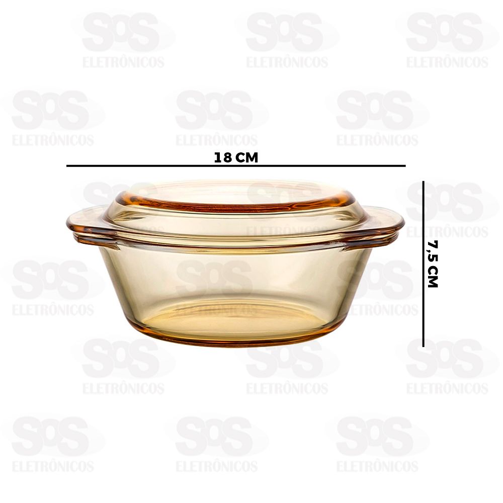 Tigela Com Tampa Terrina mbar Pote 18x7,5CM DPA700