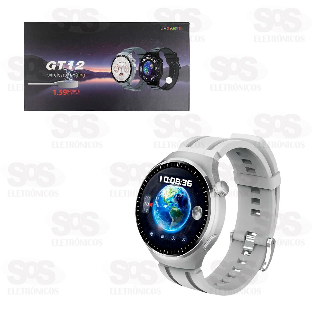 Relgio Smartwatch Redondo 1.59 Polegadas GT12 AJ-L75