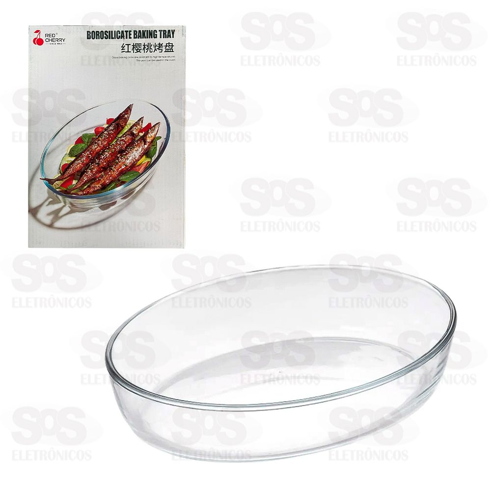 Travessa Oval de Vidro 1600ML 25x6,5CM DT1,6O