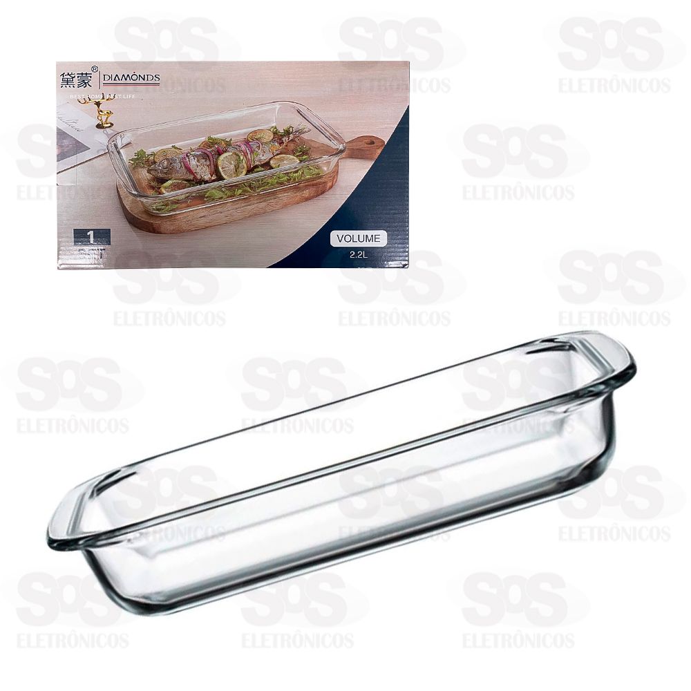 Travessa Retangular de Vidro 34x5CM CXKP-2,2L