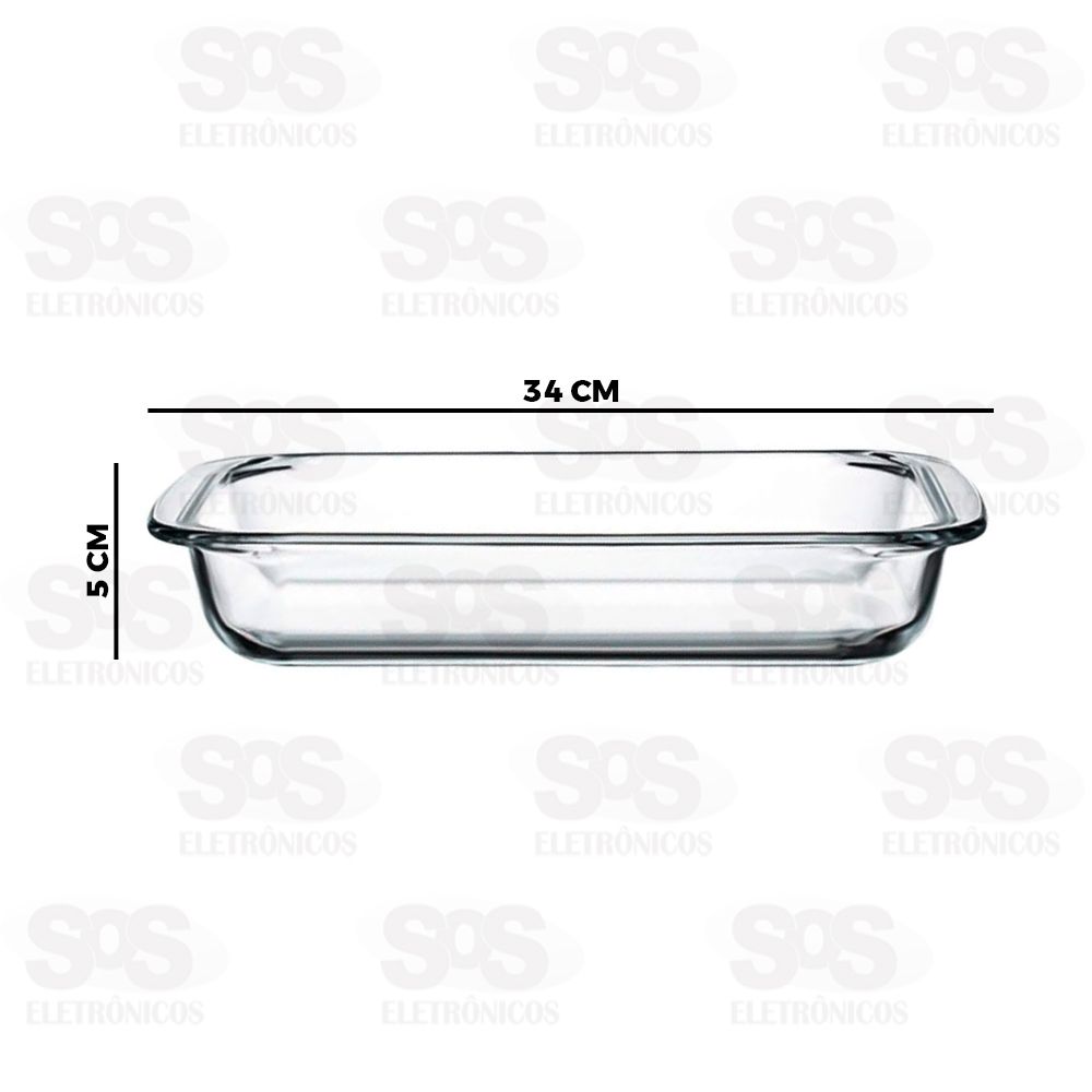 Travessa Retangular de Vidro 34x5CM CXKP-2,2L