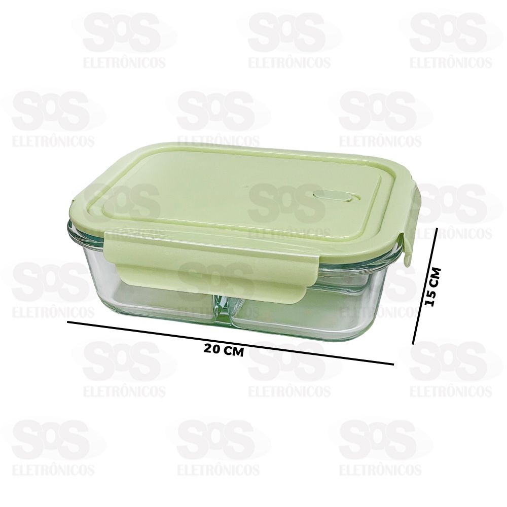 Pote Petisqueira Hermtico Retangular Com 4 Divises DPE1001
