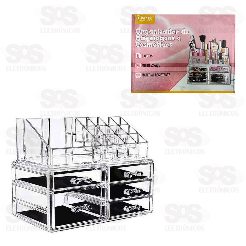 Organizador De Maquiagem Porta Acrlico B-Max BM-F1156