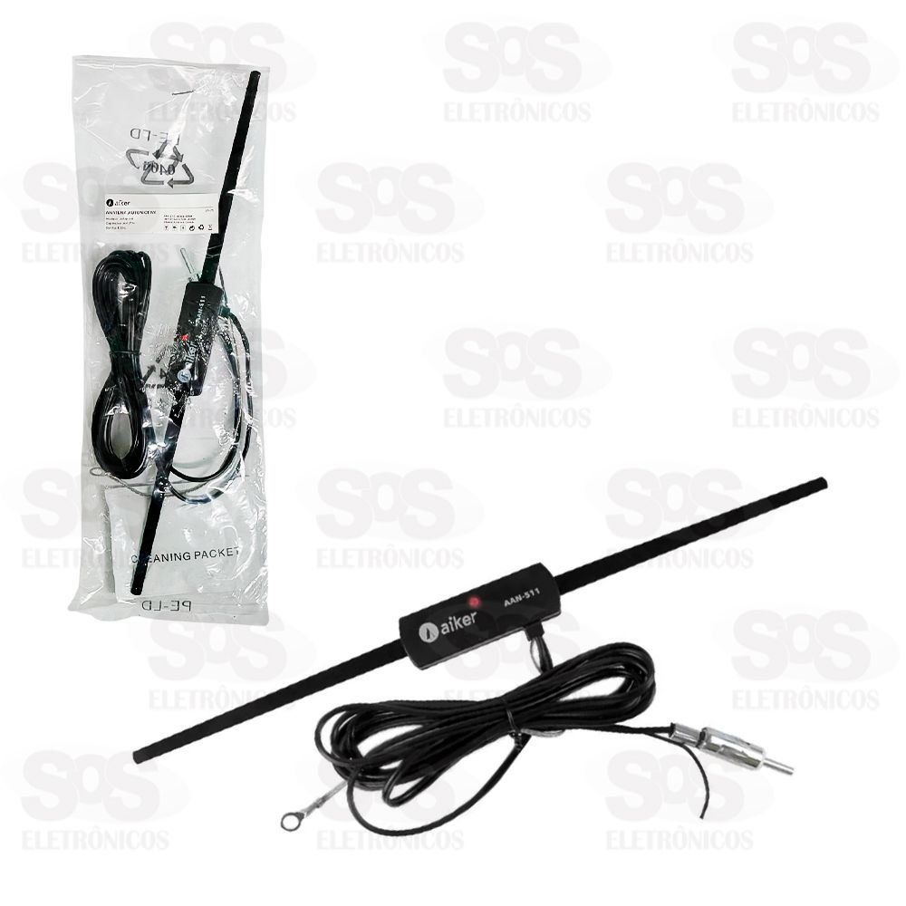 Antena Automotiva Interna 10Db AM/FM Aiker AAN-511
