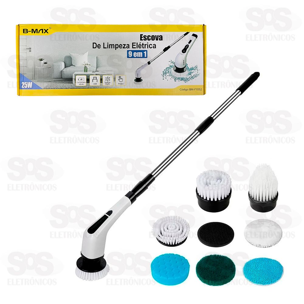 Esfrego Giratrio Eltrico 9 Em 1 B-Max BM-F1052