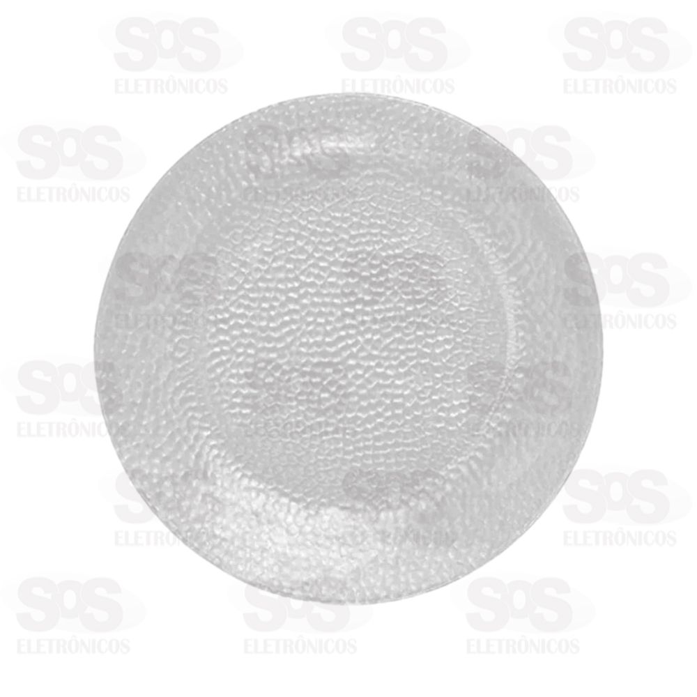 Prato Sobremesa Translcido Raso Vidro Forjado 18CM Durax