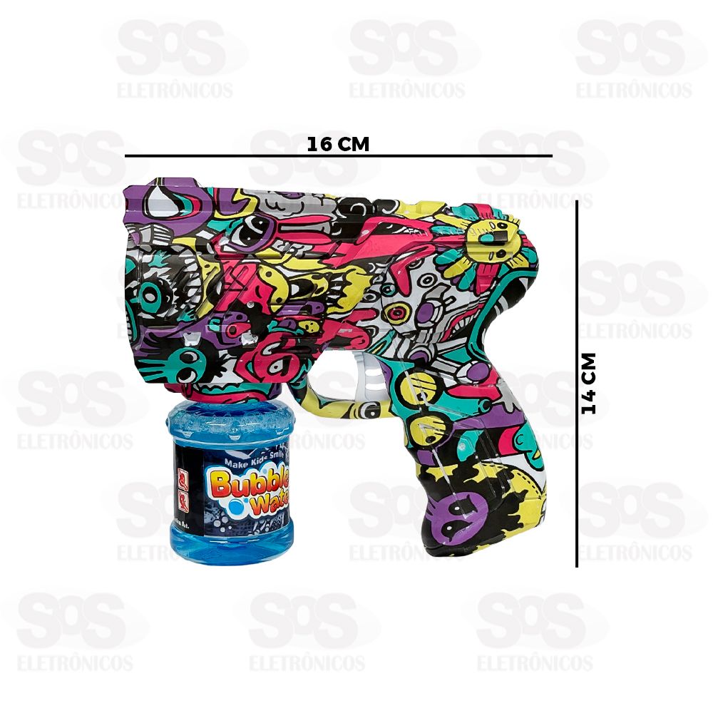Metralhadora Lana Bolhas De Sabo Toy King TK-AB2561
