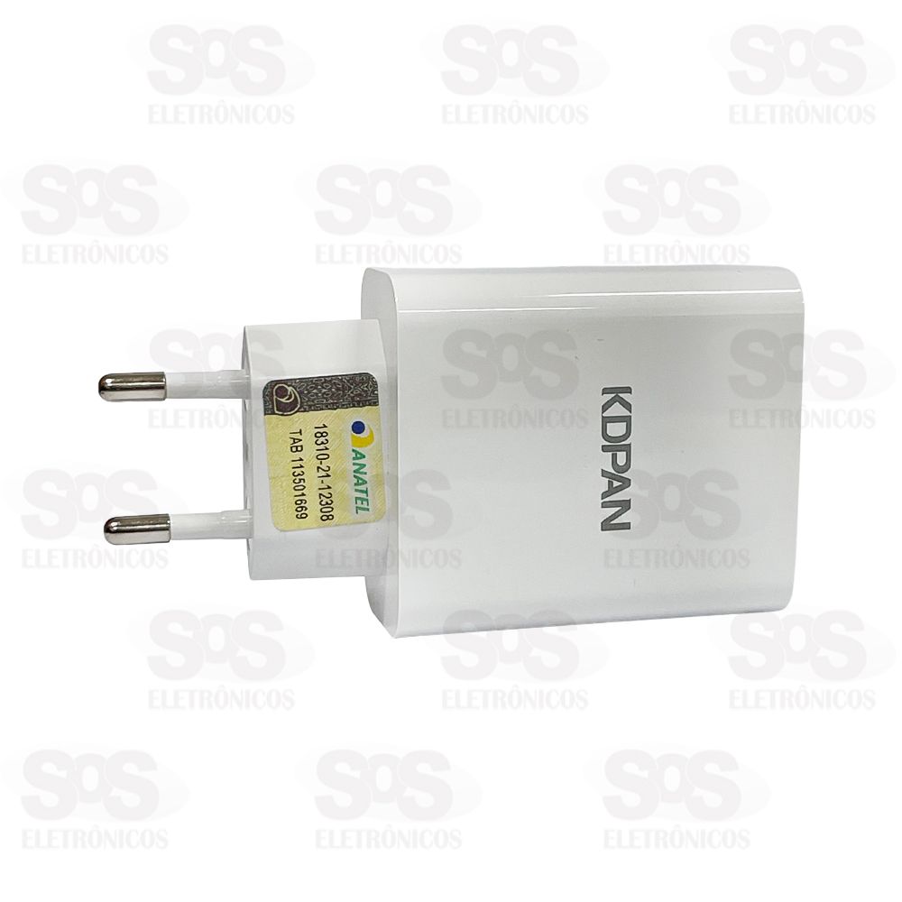 Fonte De Parede Carregador Rpido USB 3.1A 25W KDPAN KN-553