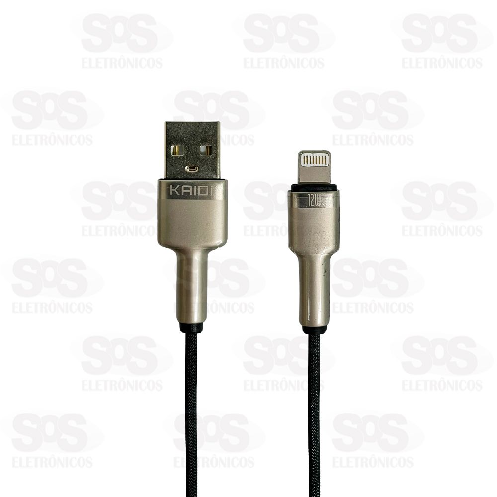 Cabo Turbo 12W USB Para Iphone 1 Metro Kaidi KD-2522A