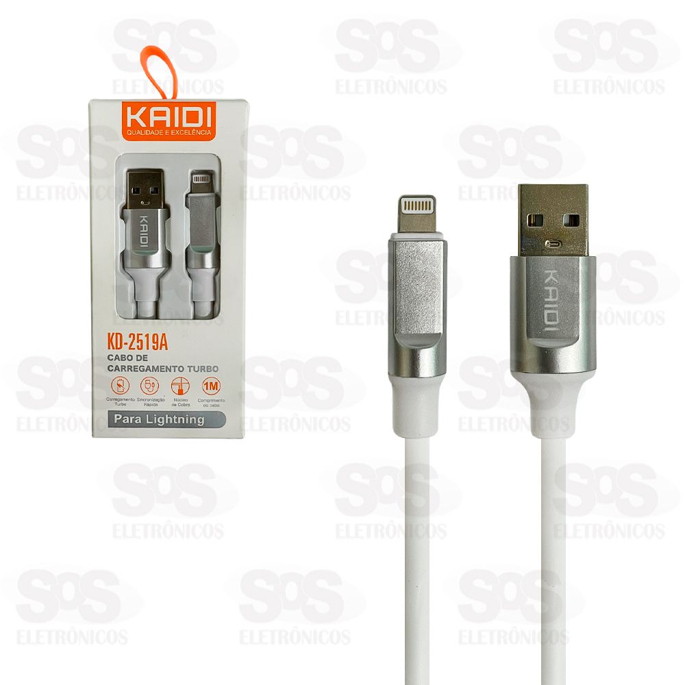 Cabo Turbo 3.4A USB Para Iphone 1 Metro Kaidi KD-2519A
