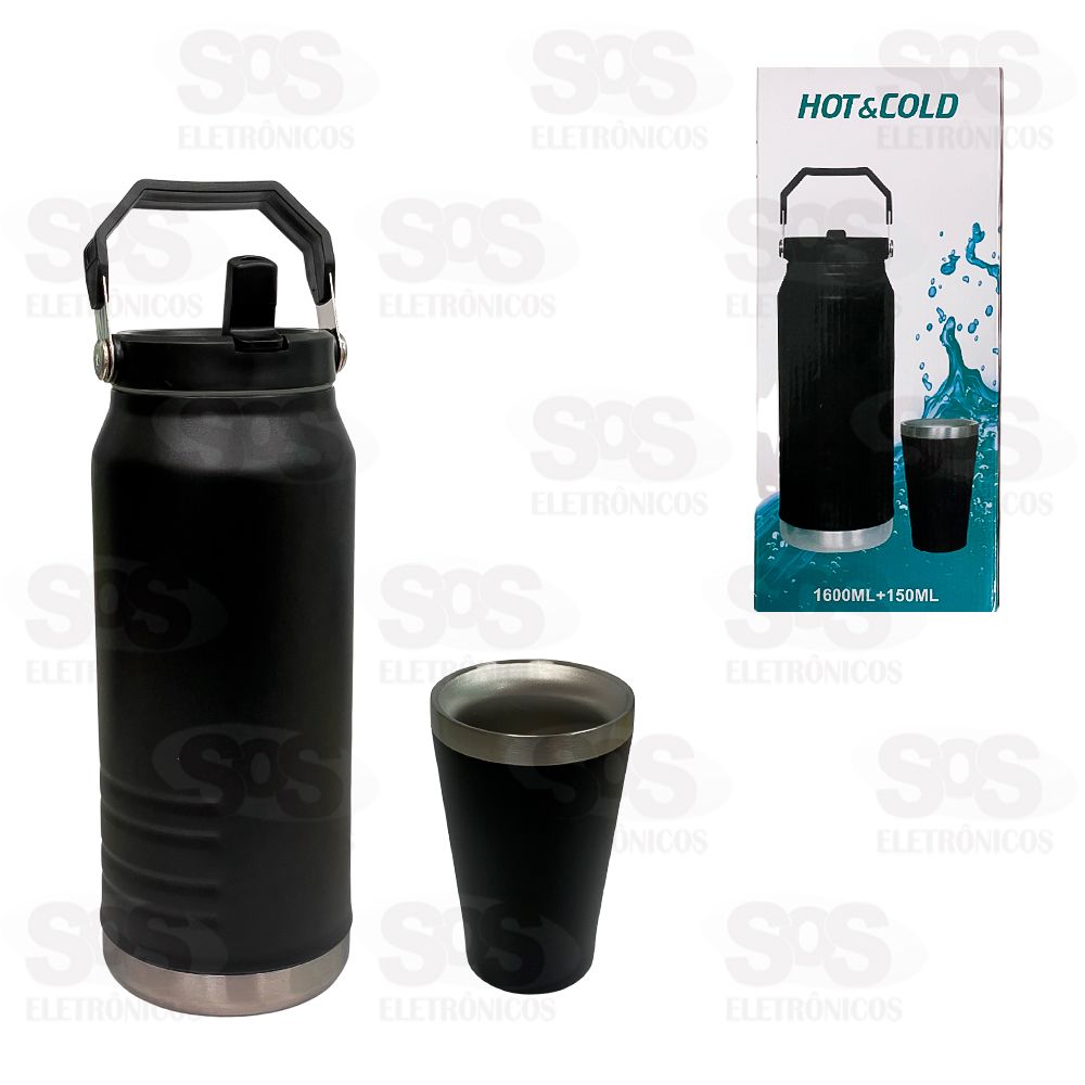 Garrafa Trmica 1600ML Com Copo 150ML BM-P1738