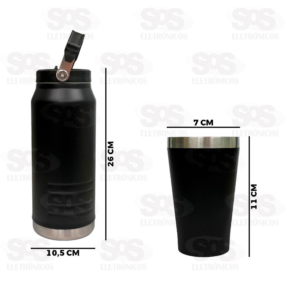 Garrafa Trmica 1600ML Com Copo 150ML BM-P1738