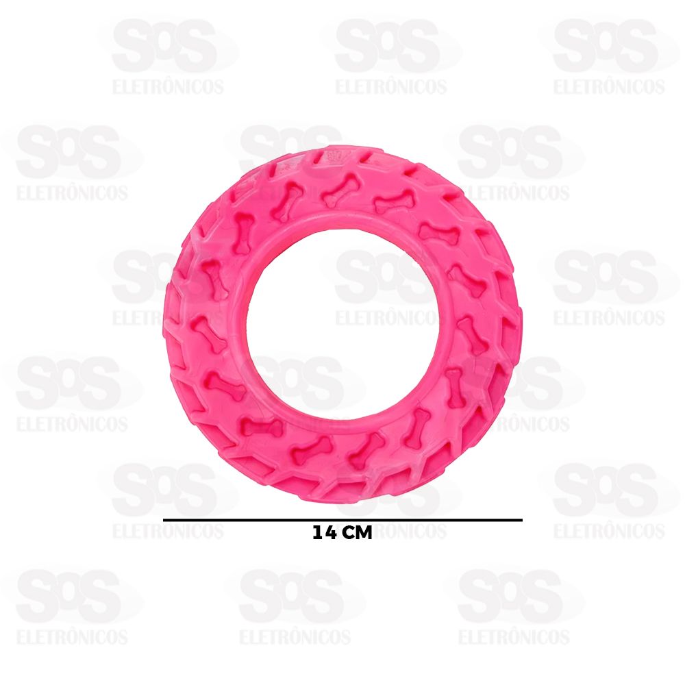 Mordedor Pneu Para Cachorro 14CM Cores Variadas Pet Toys 0079B