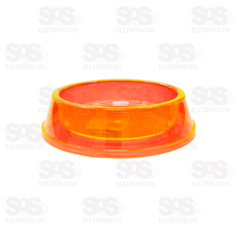 Comedouro Transparente Glitter 160ML Cores Variadas Pet Toys