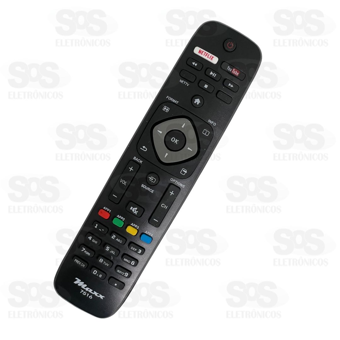 Controle Remoto Philips Netflix/Youtube Maxx-7516