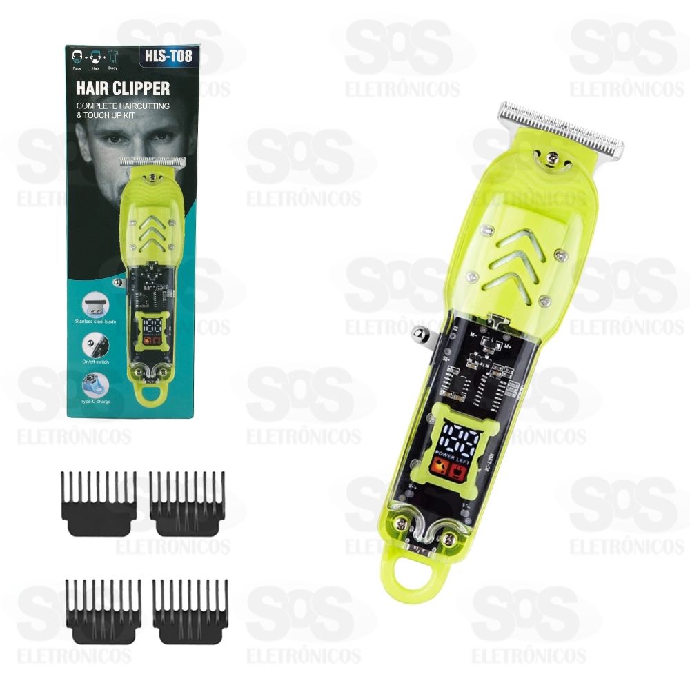 Mquina De Aparar Cabelo Recarregvel Com Visor HLS-T08