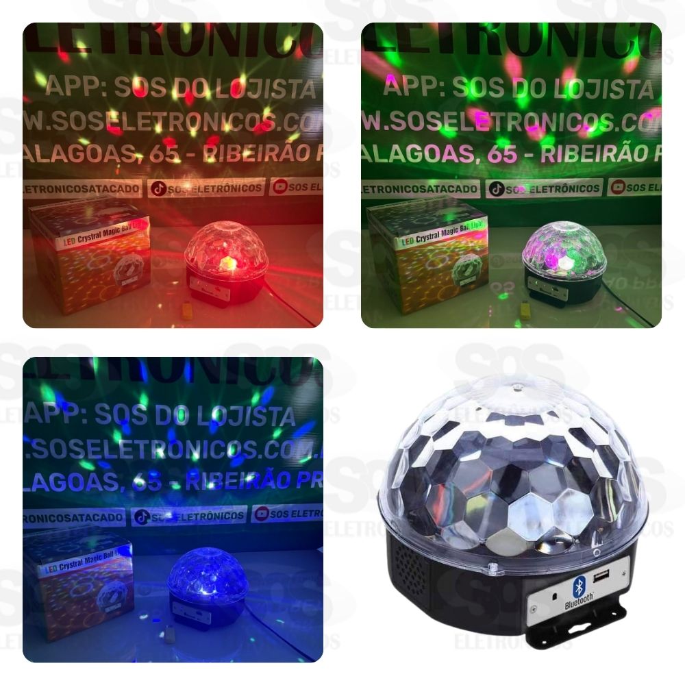 Luminria Globo de LED Com Caixa de Som Bluetooth XC-01