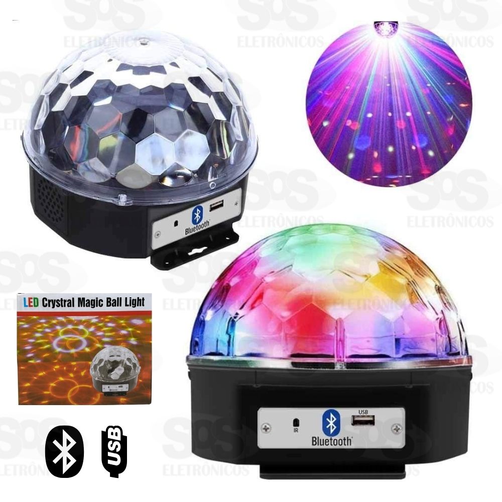 Luminria Globo de LED Com Caixa de Som Bluetooth XC-01