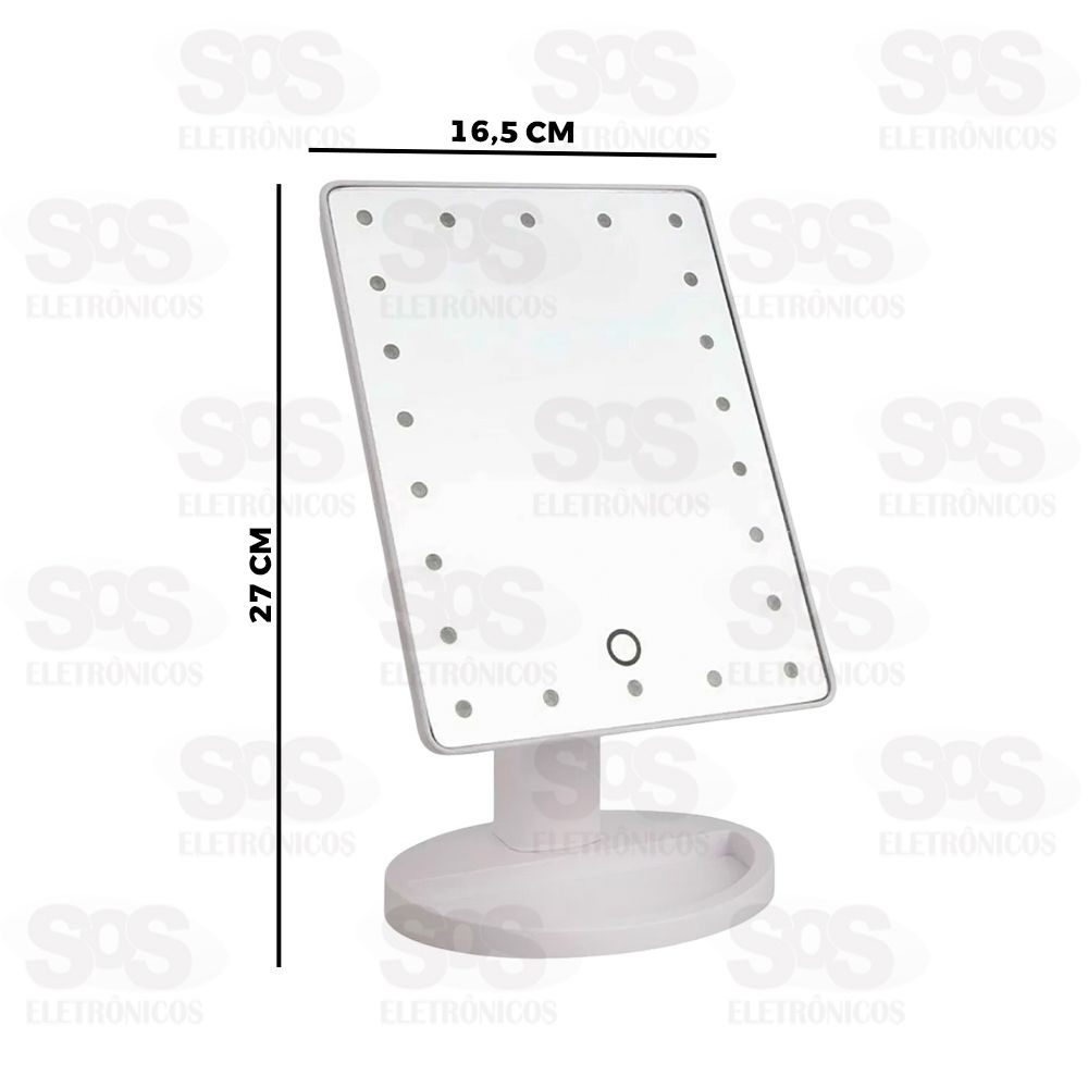Espelho Com LED Touch Para Maquiagem AJ-P20