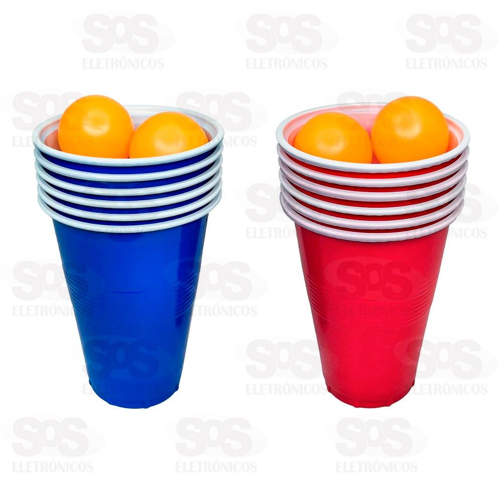 Jogo de Drinks Beer Pong 12 Copos HM6587