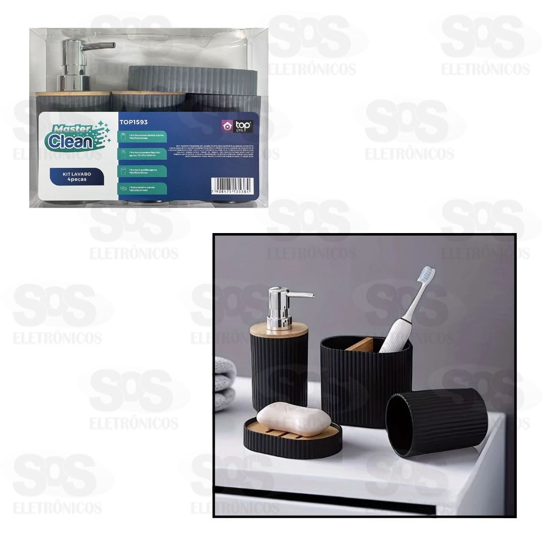 Kit Lavabo Saboneteira 4 Peas Top til TOP1593