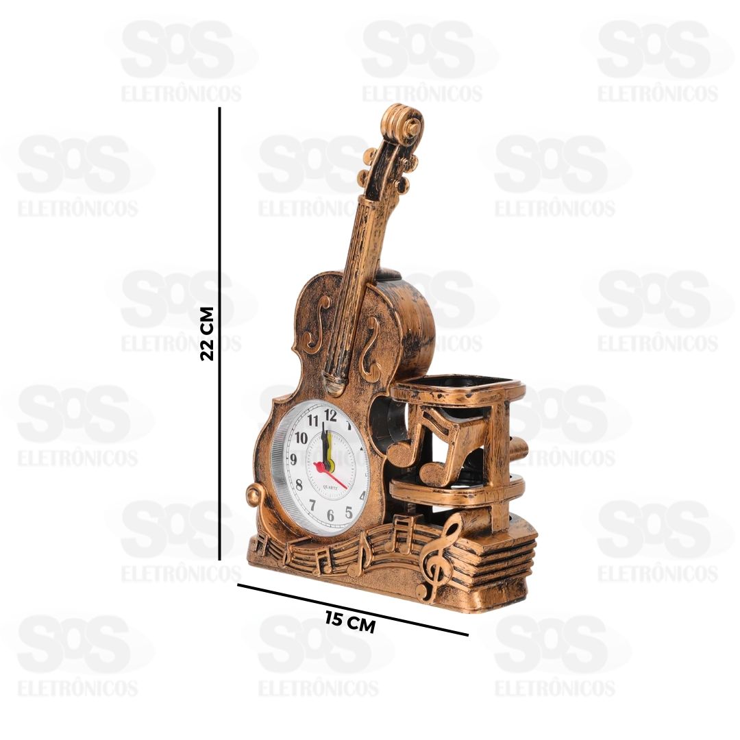 Relgio De Mesa Design Violino Luatek ZB-4032