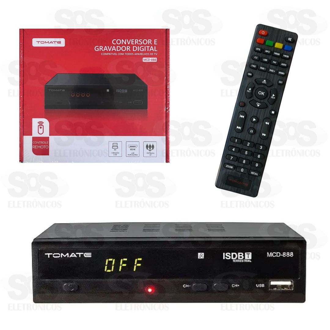 Conversor e Gravador Digital Full HD Tomate MCD-888
