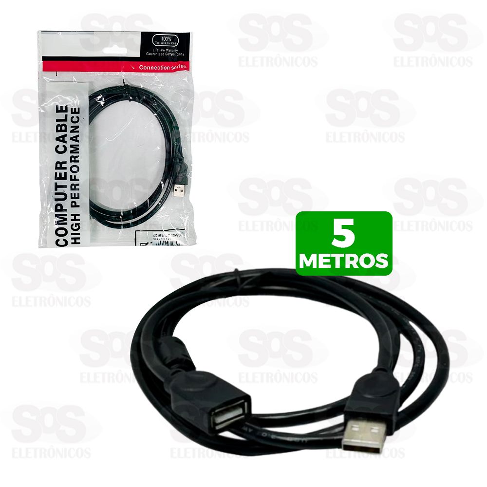 Cabo Extensor USB Macho Para USB Fmea 5 Metros 3209