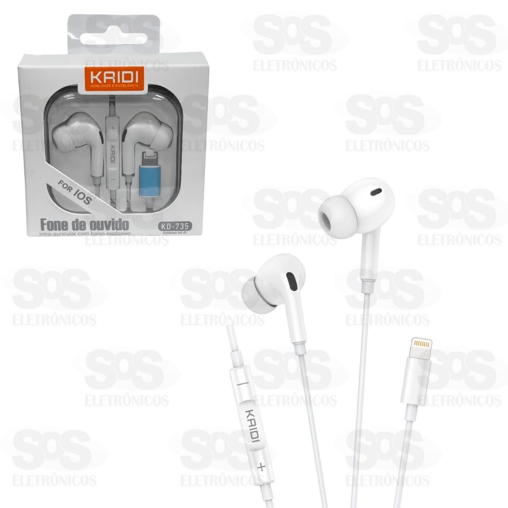 Fone Auricular Com Microfone IPhone Kaidi KD-735