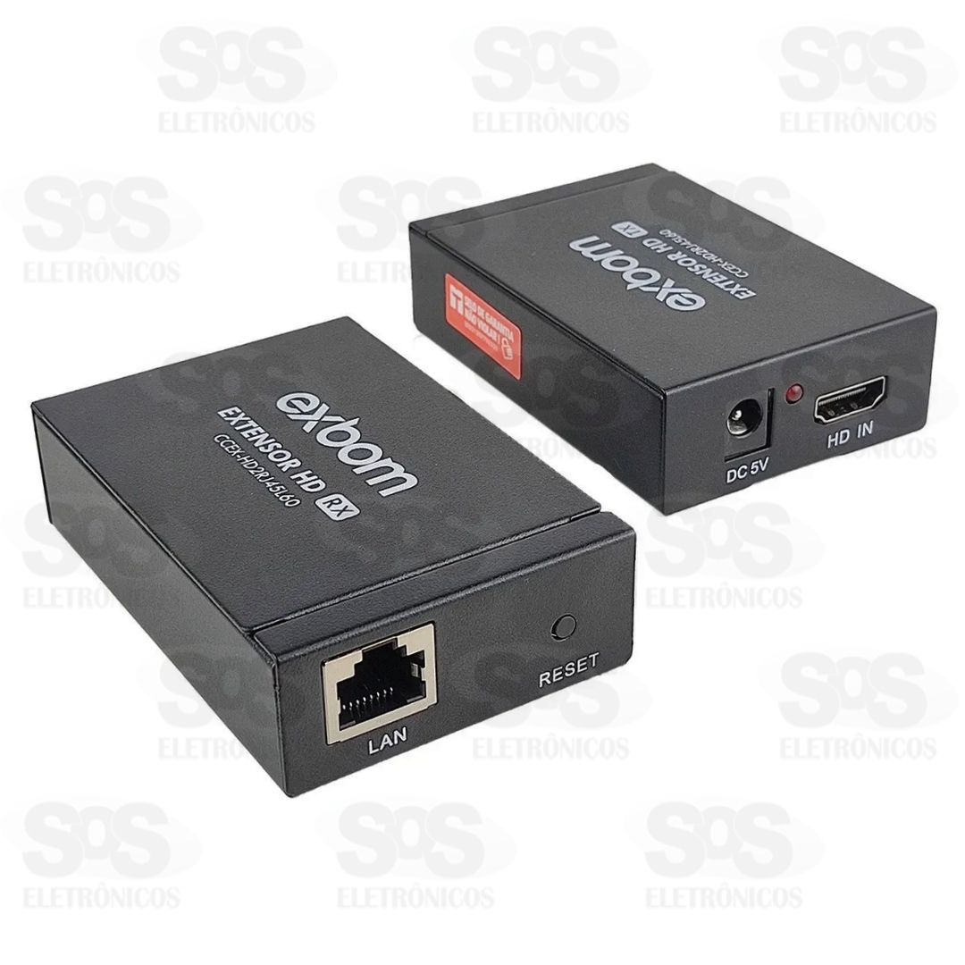 Extensor HDMI Conversor RJ45 Cat5e/6 Exbom CCEX-HD2RJ45L60