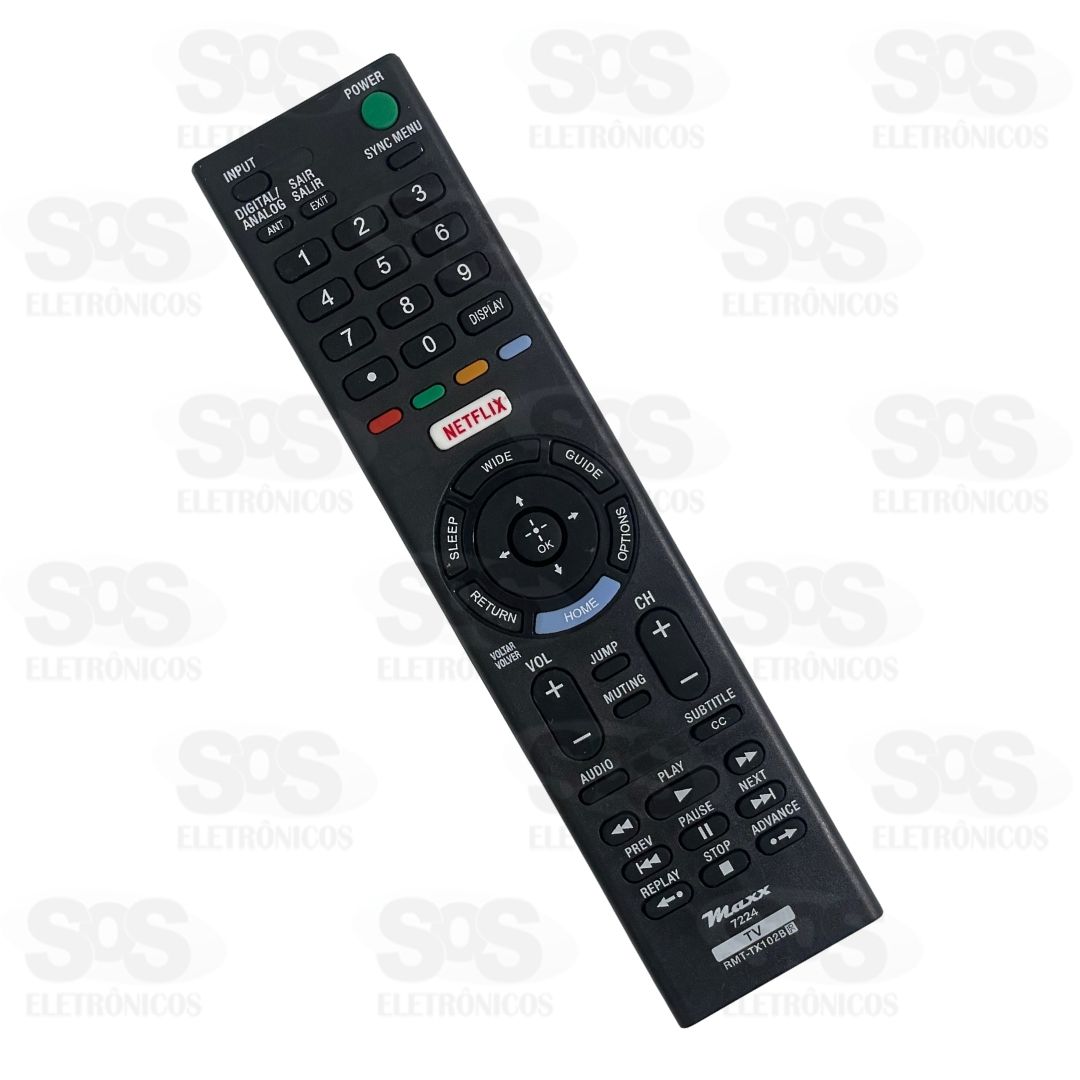 Controle Remoto Sony Smart Netflix Maxx 7224