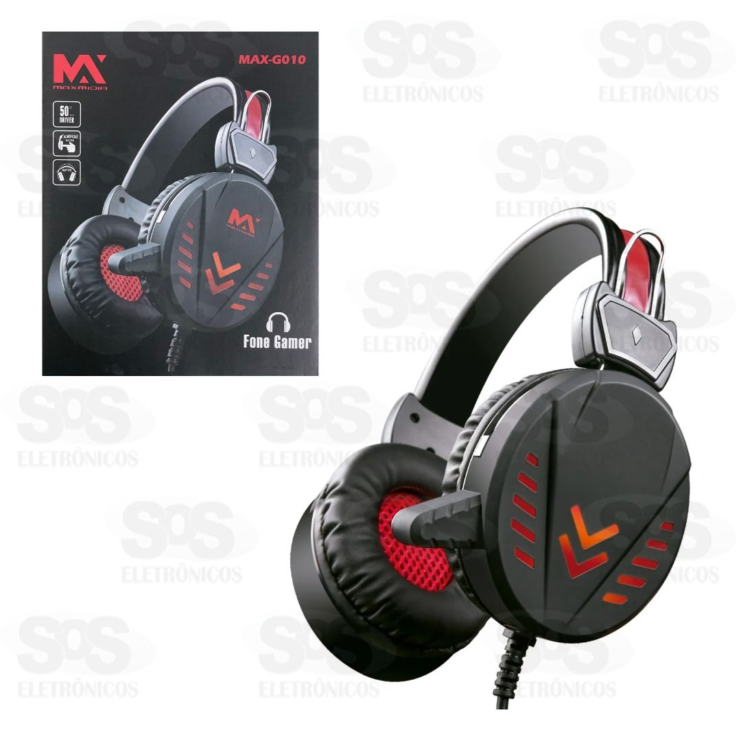 Fone De Ouvido Gamer Com LED Maxmidia MAX-G010