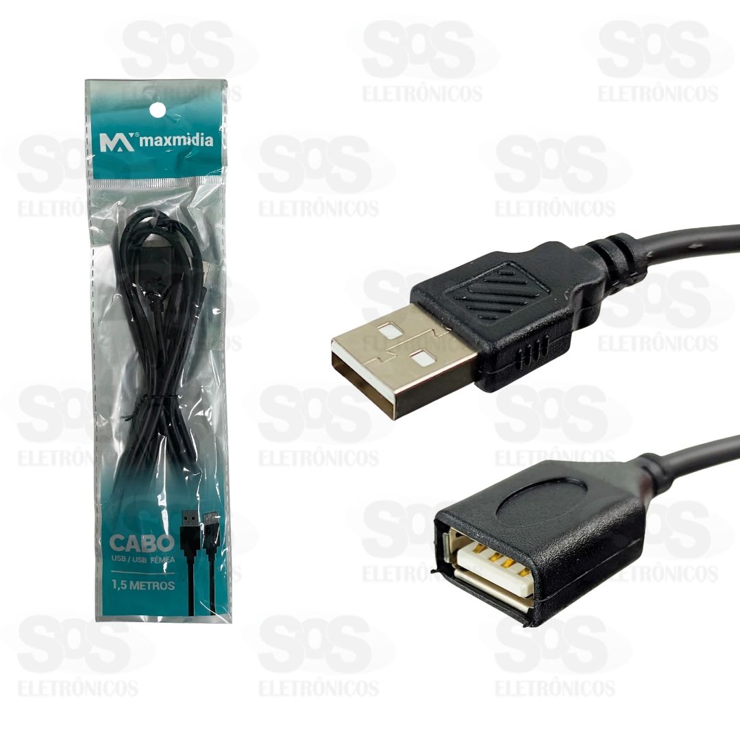 Cabo USB Para USB Fmea 1,5 Metros Maxmidia MAX-60106-46
