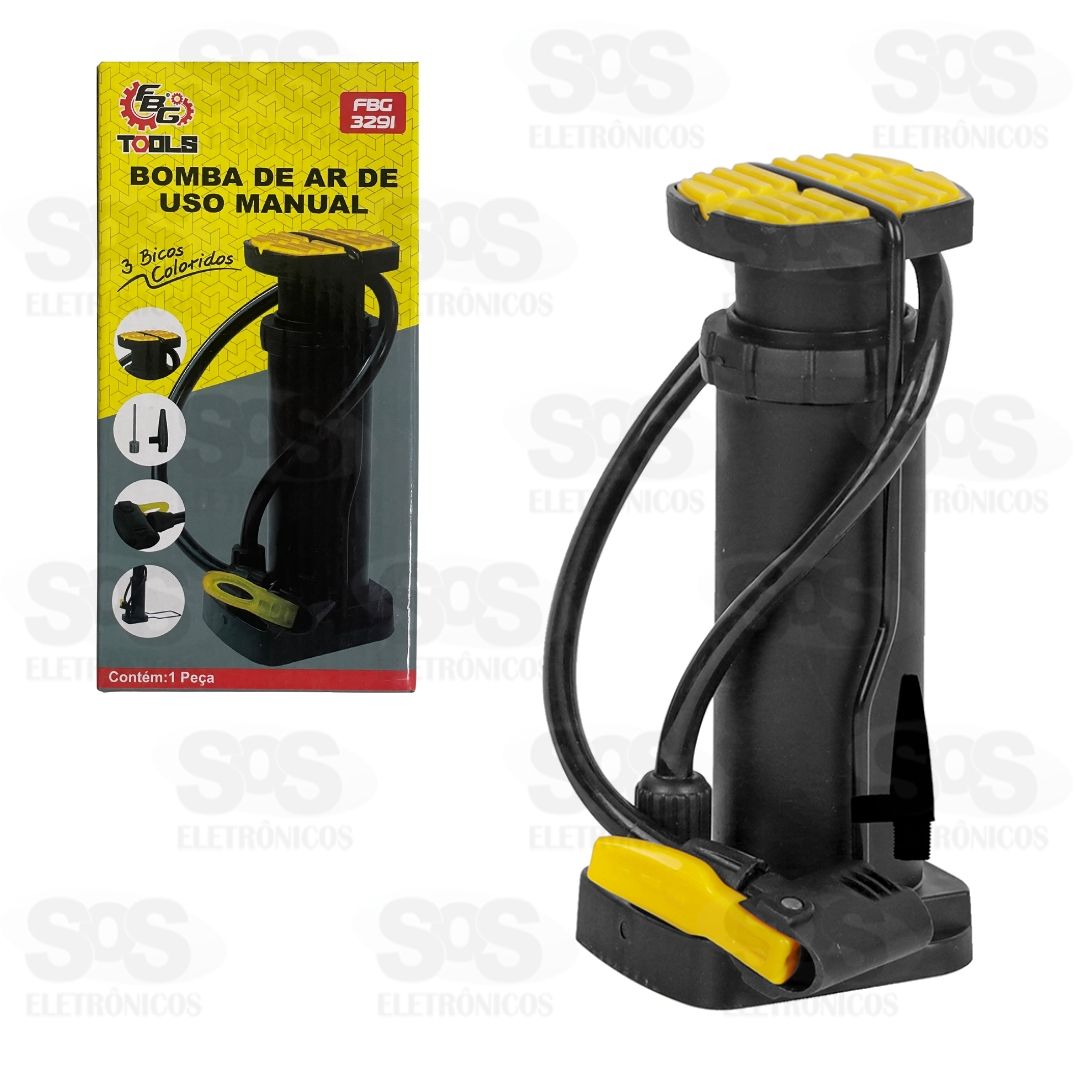 Bomba De Ar Manual Bico Duplo FBG 3291