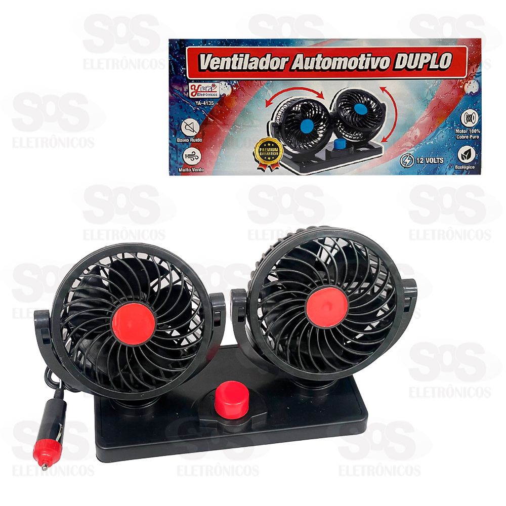 Ventilador Automotivo Duplo 12V YA-4135
