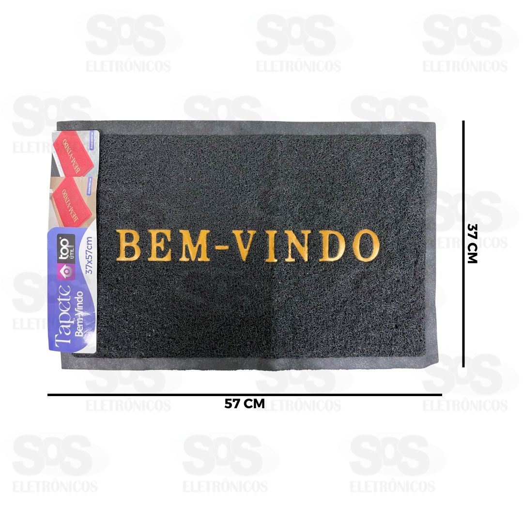 Tapete Bem Vindo Antiderrapante Cores variadas Top til TOP1901