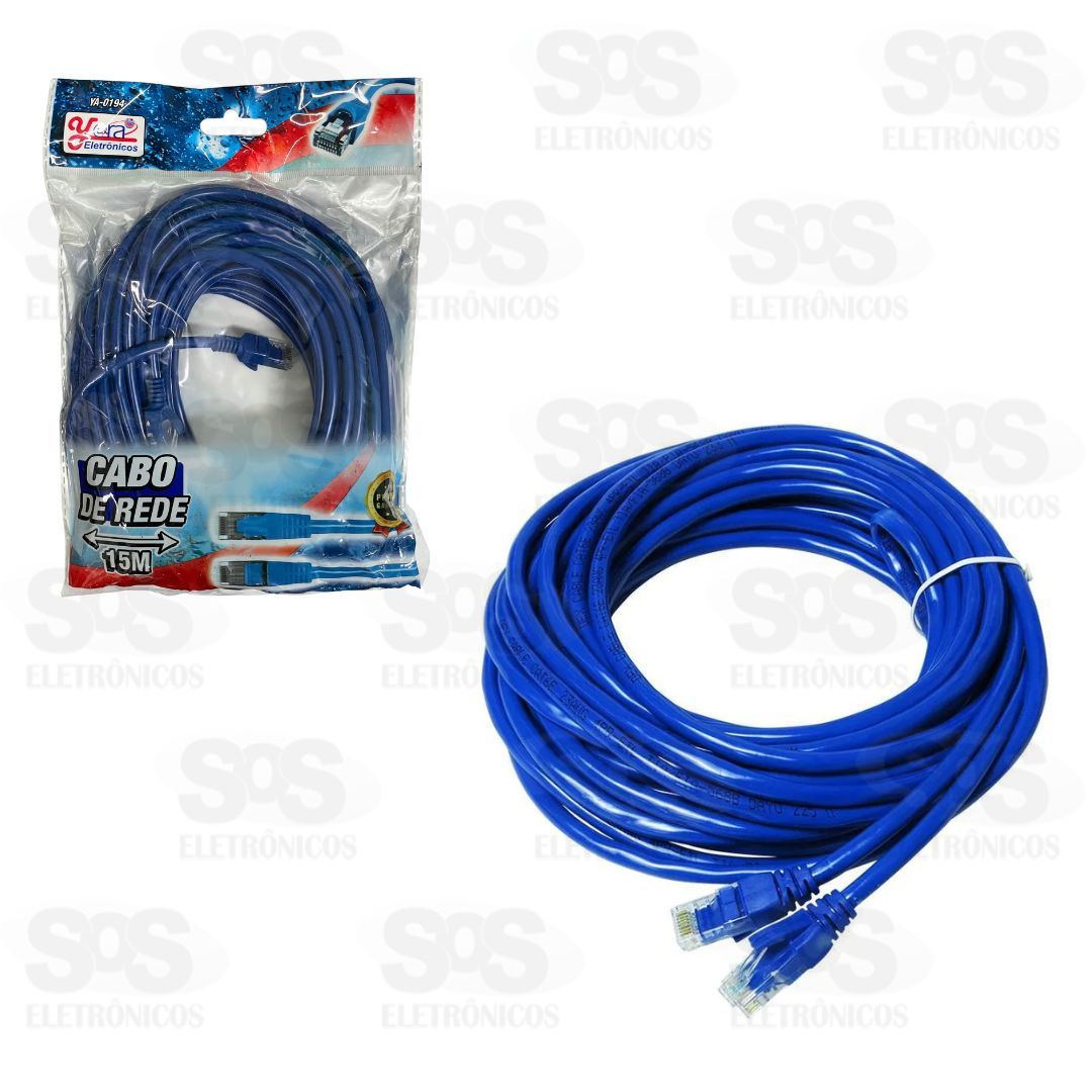 Cabo De Rede CAT-5E 15 Metros YA-0194