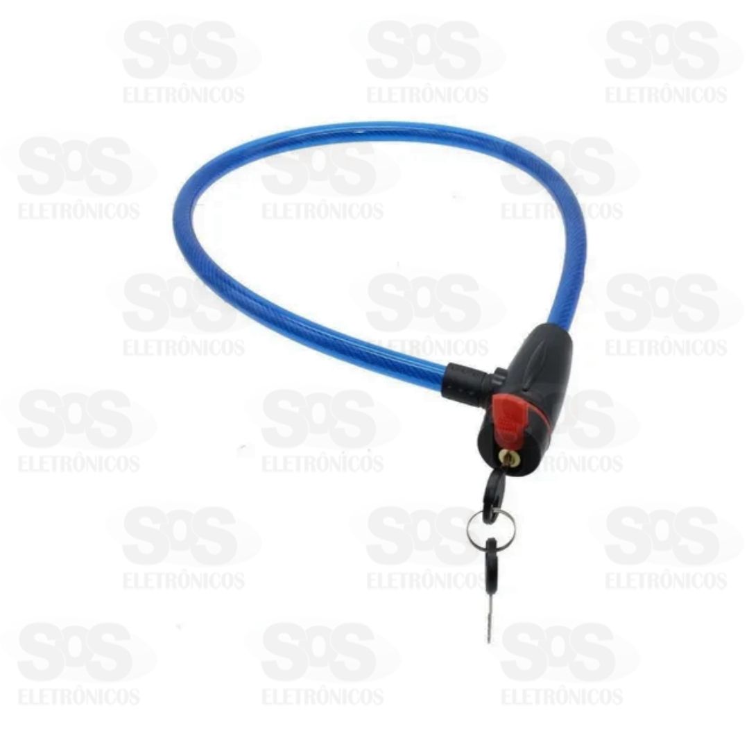 Cadeado Para Bicicleta 12mmx100cm Com 2 Chaves YA-2704