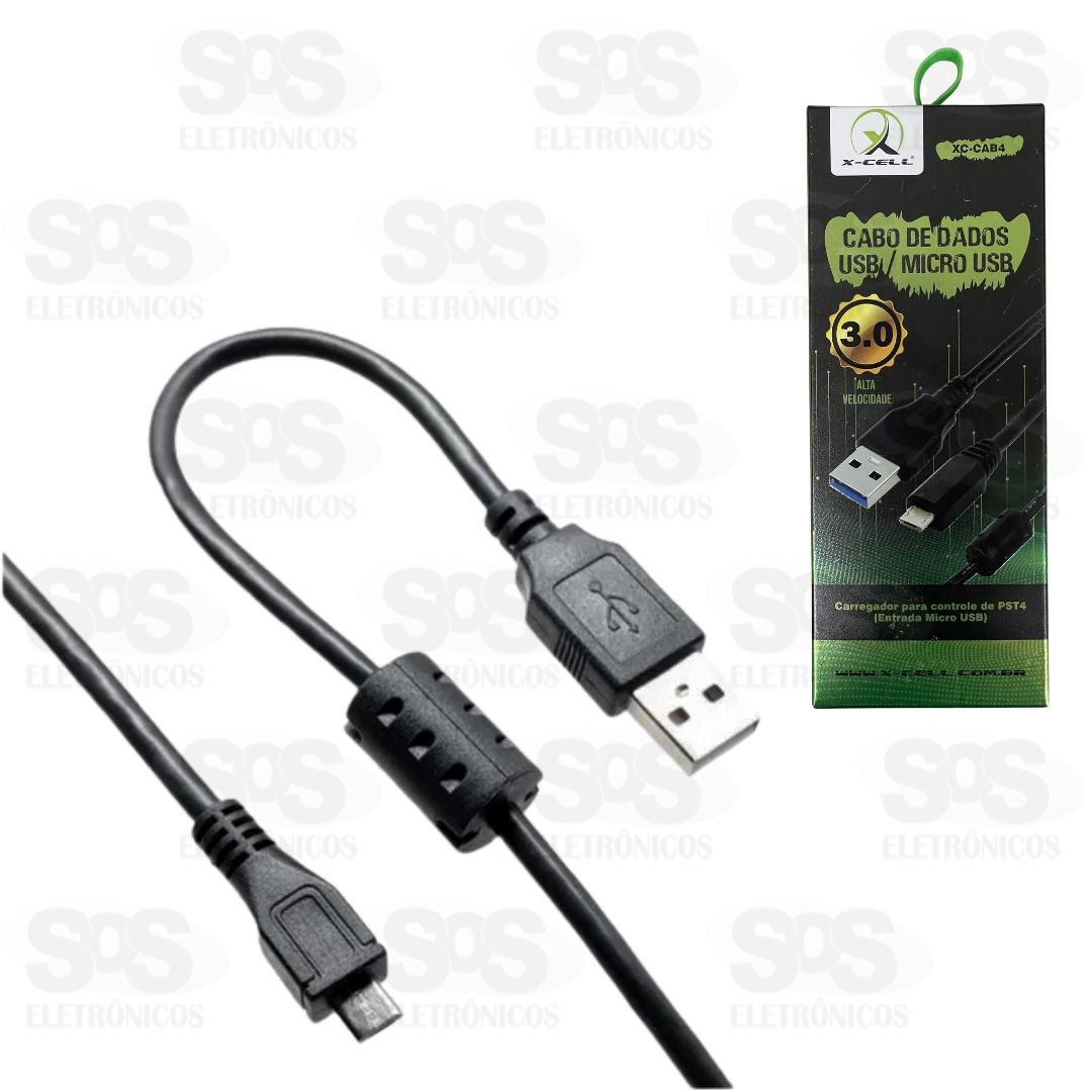 Cabo USB Para Micro USB V8 1,8 Metros X-Cell XC-CAB4