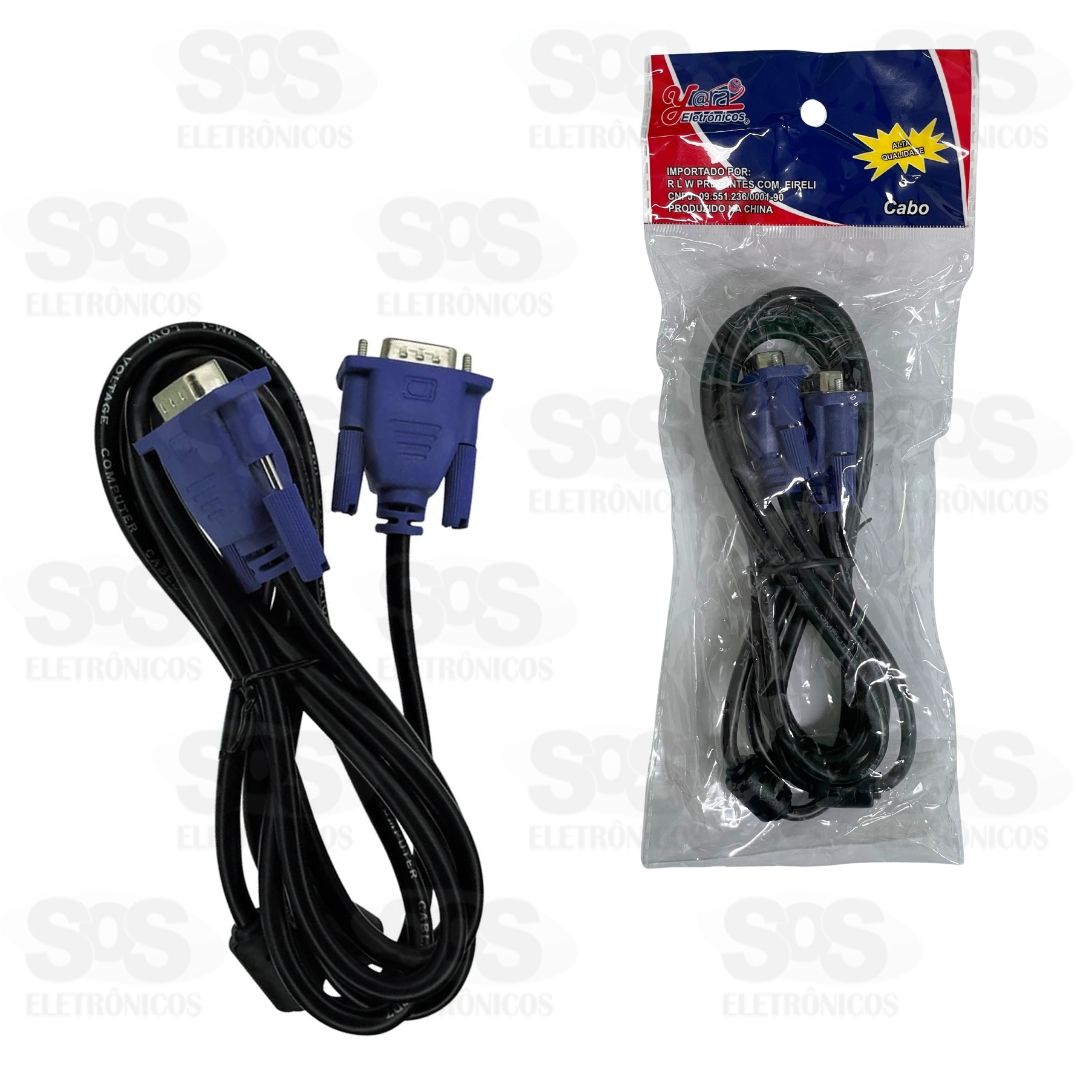 Cabo VGA 2 Metros Com Filtro YN-CB1710