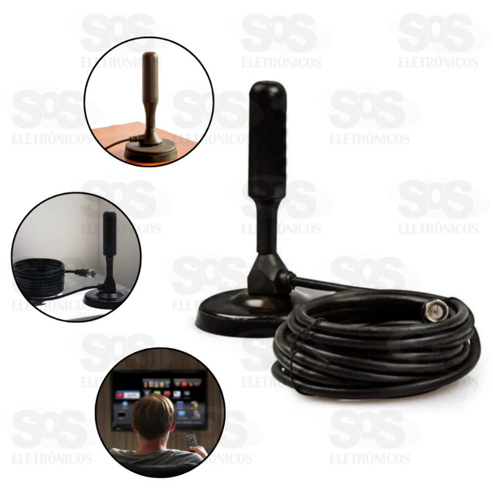Antena Digital HD de TV 4.5 Metros Caerus CRS-2368