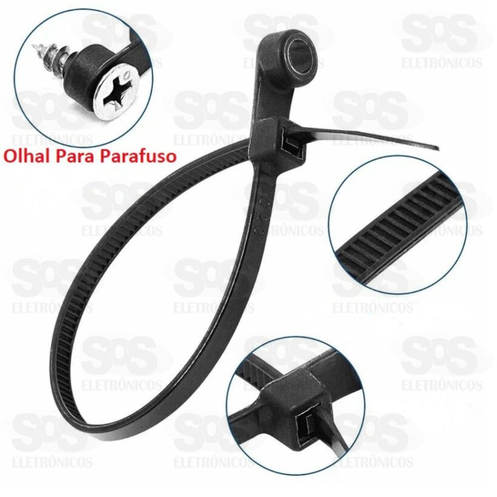 Abraadeira De Nylon com Olhal 4,8x200mm Com 100 Unidades Troya Tools TRY-0140