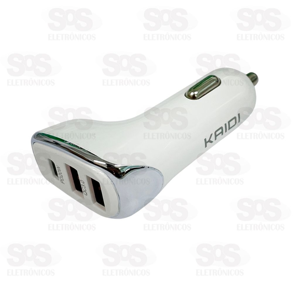 Carregador Veicular Com Cabo Type C 38W Kaidi KD-304CC