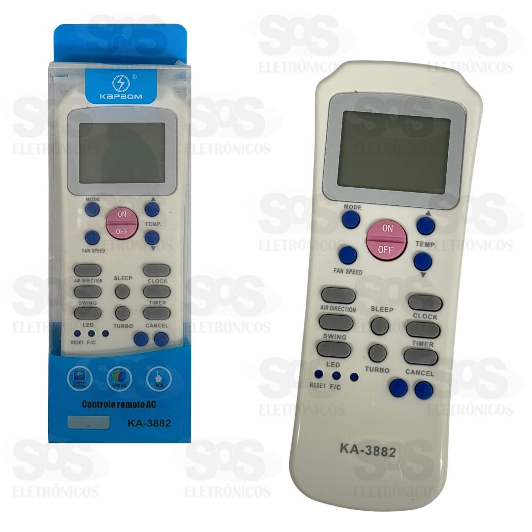 Controle Remoto Para Ar Condicionado Carrier  Kapbom KA-3882