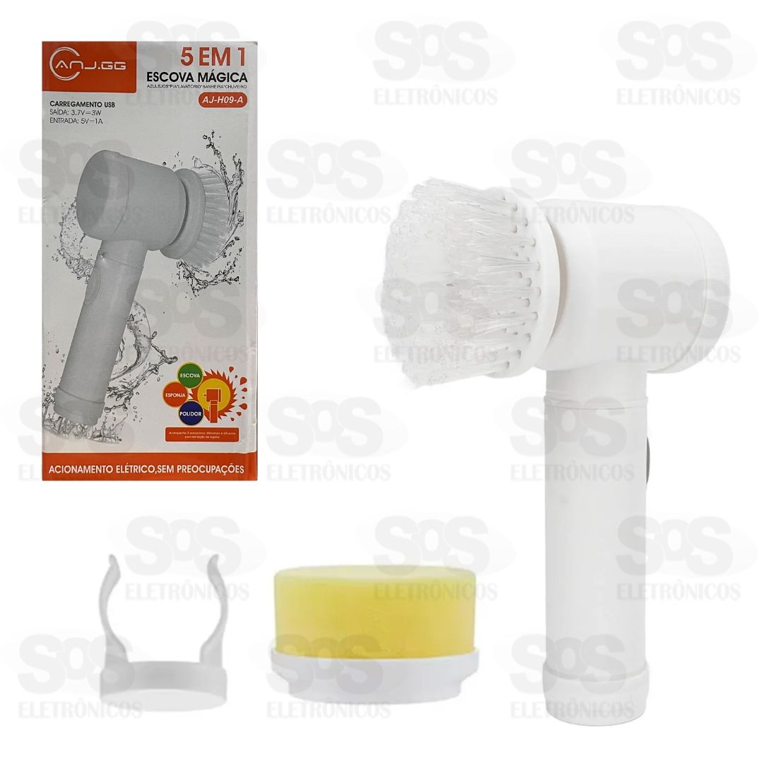 Escova de Limpeza Eltrica 3 Cabeas AJ-H09-A